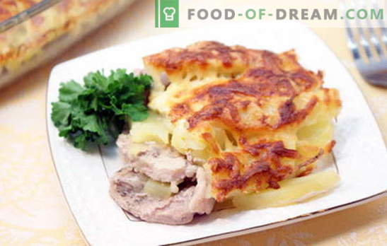 Cerdo en francés con papas - ¡delicioso! Recetas de cerdo en francés con patatas: en el horno, a fuego lento, en la sartén