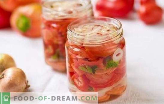 Ensalada de tomate dulce para el invierno: las mejores recetas para la merienda original. Secretos de una sabrosa ensalada de tomate dulce para el invierno