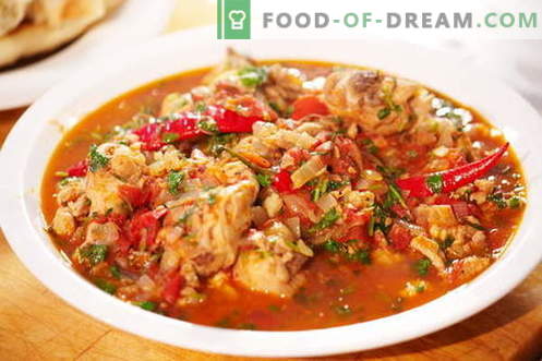 Las recetas de pollo con pollo son las mejores recetas. Cómo cocinar chakhokhbili de pollo.