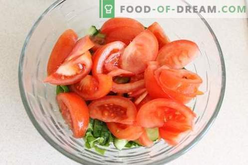 Ensalada de pepino y tomate - vitaminas durante todo el año