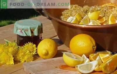 Mermelada de diente de león con limón: ¡una dulzura útil! Variantes de mermelada de diente de león con limón, mandarina, menta, manzana, granada