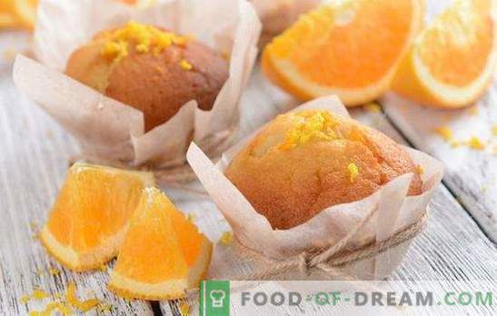 Panecillos de naranja - ¡anímate! Recetas de magdalenas de naranja fragantes, tiernas, dulces y aireadas