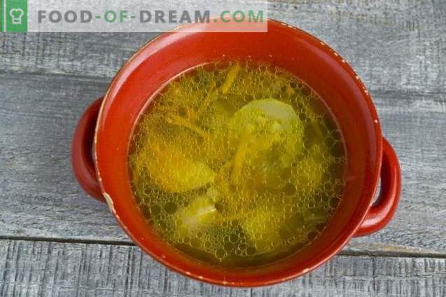 Sopa de col fresca con pollo y lechuga