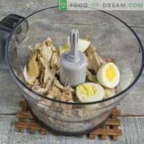 Paté de pollo simple con huevos y verduras