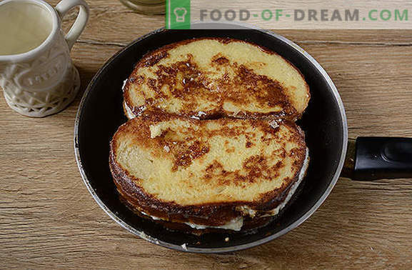 Croutons con queso cottage: ¡un enfoque creativo para el desayuno! Una versión rápida de una rosquilla de queso cottage o una tarta de queso: crutones fritos con queso cottage
