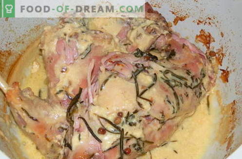 Conejo estofado - las mejores recetas. Cómo cocinar correctamente y sabroso el estofado de conejo.
