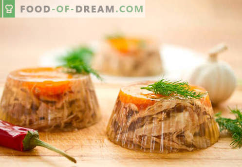 Carne aspic - las mejores recetas. Cómo cocinar correctamente y rellenar la carne.