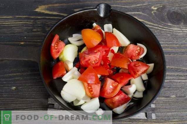 Grönsakspasta med peppar och äggplanter