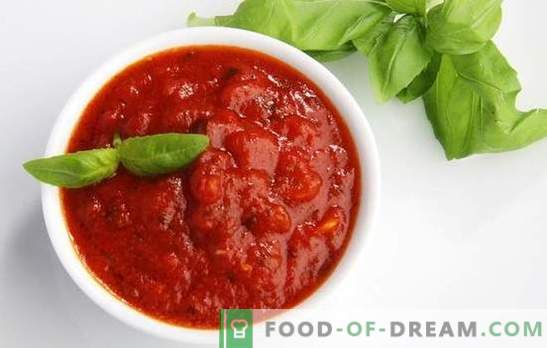 Salsas de pasta de tomate hechas en casa: ¡mejor que el ketchup, más sabroso! Salsa de pasta de tomate - aderezo universal para cualquier plato