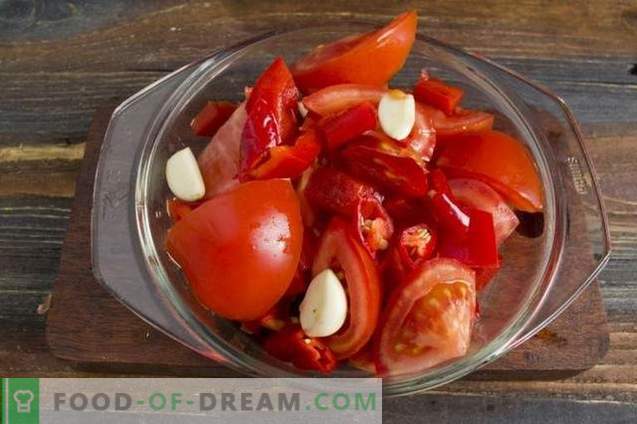 Chile casero de salsa de tomate y tomate