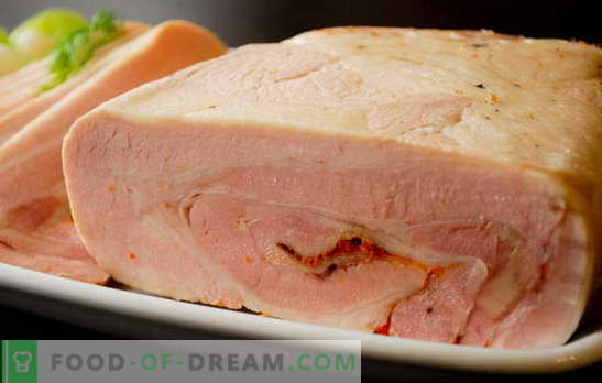 ¡Jamón de pollo y cerdo en casa - compre y no cerca! Recetas de pollo y cerdo con jamón hecho en casa
