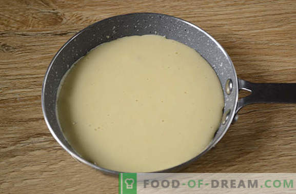 Panqueques con leche: ¡versión americana seca de las frituras habituales! Receta fotográfica paso a paso del autor de panqueques con leche - delicioso y delicioso