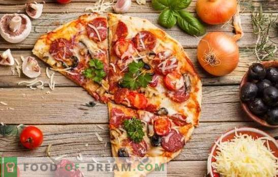 La pizza con tomate, salchicha y queso es un plato universal para todas las ocasiones. Las mejores recetas para apetitosas pizzas con tomate, chorizo ​​y queso.