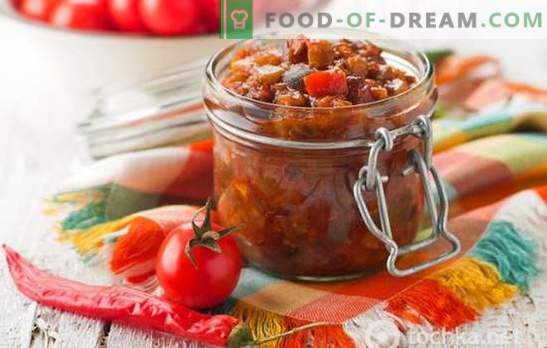 Recetas de las mejores ensaladas de berenjena y tomate para el invierno. Cómo mantener todos los beneficios en berenjenas y ensaladas de tomate