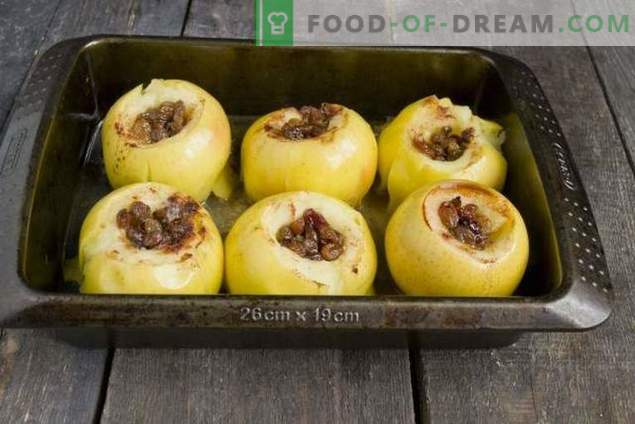 Manzanas al horno con miel y frutas secas