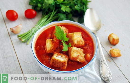 Sopa con pasta de tomate - ¡Hola, Italia! 8 recetas de deliciosas sopas con pasta de tomate: con arroz, fideos, verduras, albóndigas