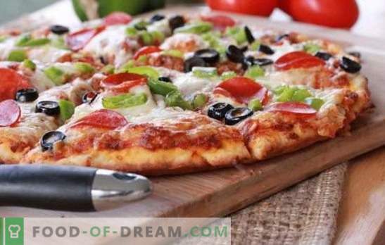 Una receta rápida de pizza en el horno - una cena rápida. Variantes de pizza rápida en el horno con diferentes rellenos: en pan de pita o en baguette