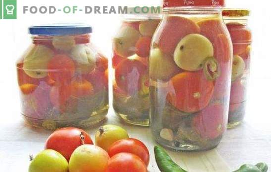 Tomates rojos y verdes con manzanas para el invierno: ¡ayúdate! Recetas de tomates en conserva, salados y en escabeche con manzanas para el invierno