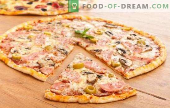 Masa de pizza fina: ¡el secreto de los italianos! 7 mejores recetas para la masa de pizza delgada: sin levadura y la levadura habitual