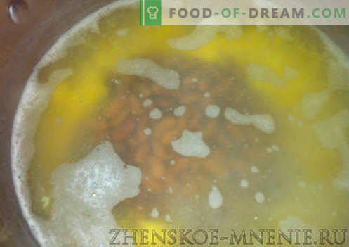 Sopa con frijoles rústicos - receta con fotos y descripción paso a paso