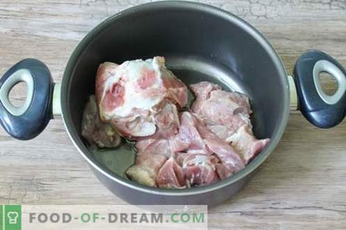 Shurpa de cerdo - un primer plato abundante y rico
