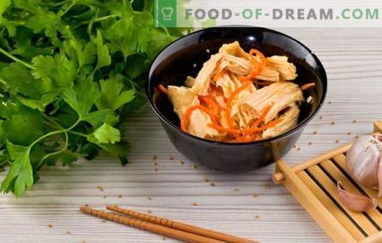 Espárragos de soya - recetas para aperitivos y platos calientes. Recetas de espárragos de soja para todos los días: con arroz, frunchoza, pollo, champiñones