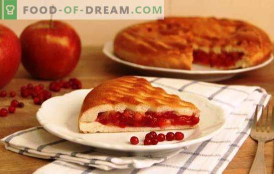 Tartas de manzana y arándanos rojos - ¡agregue variedad dulce! Masa de levadura, hojaldre y torta dulce para una tarta con manzanas y arándanos rojos