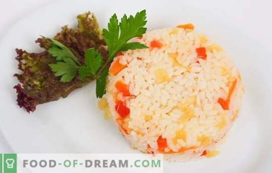 El arroz con zanahorias y cebollas es un acompañamiento útil. Recetas de arroz con zanahorias y cebollas en el horno, multicooker o en la estufa