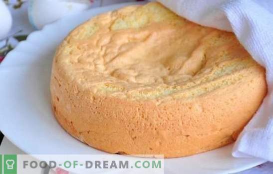 Il pan di spagna arioso è la base migliore per fare dolci e dessert. Una selezione delle ricette più popolari per l'arioso pan di spagna