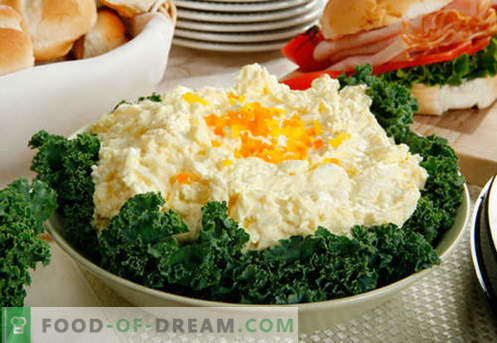 Ensalada de huevo - recetas probadas. Cómo cocinar la ensalada de huevo.