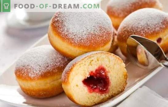 Donuts con mermelada - un regalo conocido desde la infancia. Cómo cocinar deliciosas rosquillas con mermelada frita y horno