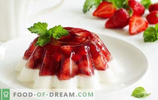 Gelatina de fresa: 7 recetas originales. Los secretos de hacer gelatina de fresa con leche o champagne