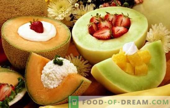 Los postres de melón son un manjar aromático para los dientes dulces. Una selección de las mejores recetas de postres de melón