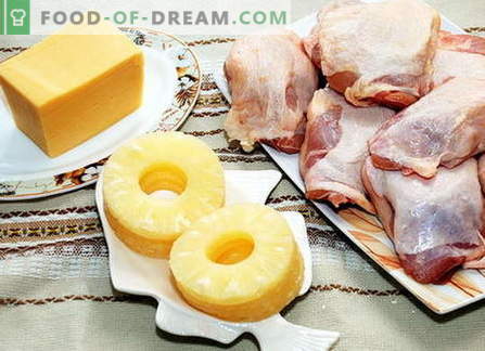 Pollo con queso: ensaladas y pollo al horno con queso.