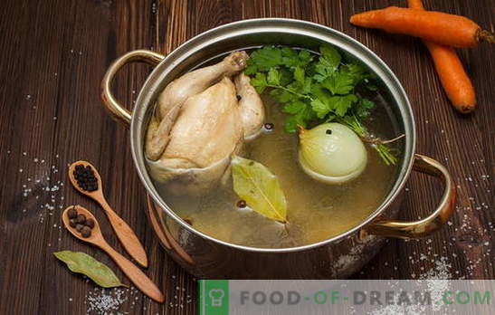 Cómo hervir el caldo para sopa, sopa, salsas y otros platos. Recetas: cómo cocinar caldo de pollo, ternera, pescado, cerdo, hueso
