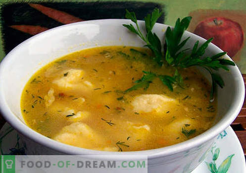 Sopa con albóndigas - recetas probadas. Cómo cocinar correctamente y sabrosa la sopa con pasteles.
