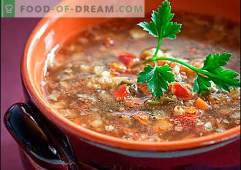 Sopa con alforfón - recetas probadas. Cómo cocinar correctamente y cocinar la sopa con trigo sarraceno.
