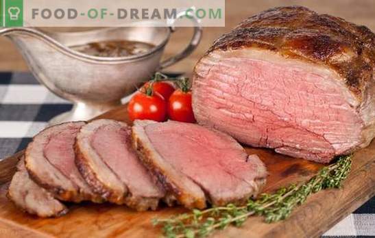 Beef roast beef - ¡para los británicos y no solo! Recetas nuevas y clásicas de carne asada en diferentes adobos, con champiñones, verduras