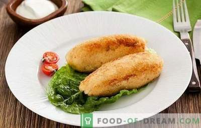 Zrazy fish: un plato sencillo, saludable y sabroso. Recetas de platos de pescado con champiñones, huevo, queso, pepinos en vinagre