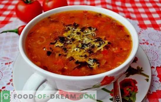 Sopa con tomates - un clásico. Recetas mundiales para cocinar sopas con tomates: sabrosas, saludables, inusualmente