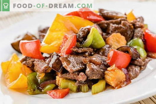 Carne en chino - las mejores recetas. Cómo cocinar correctamente y cocinar la carne en chino.