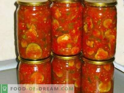 Pepinos en salsa de tomate para el invierno
