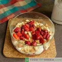 Trifle con fresas - un postre ligero