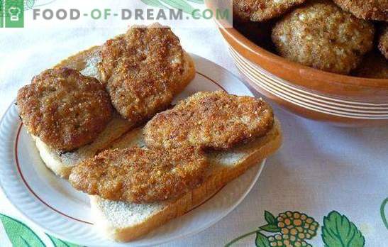 Chuletas como en el comedor - ¡Se obtienen en casa! Chuletas en la cantina soviética con sémola, pan, papas y arroz
