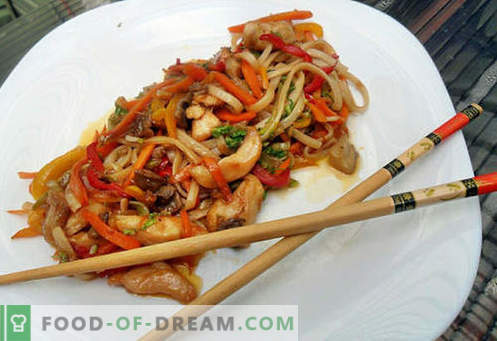 Los fideos Udon son las mejores recetas. Cómo cocinar correctamente y sabroso los fideos udon en casa.